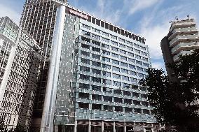 Bandai Namco Holdings' exterior, logo, and signboard